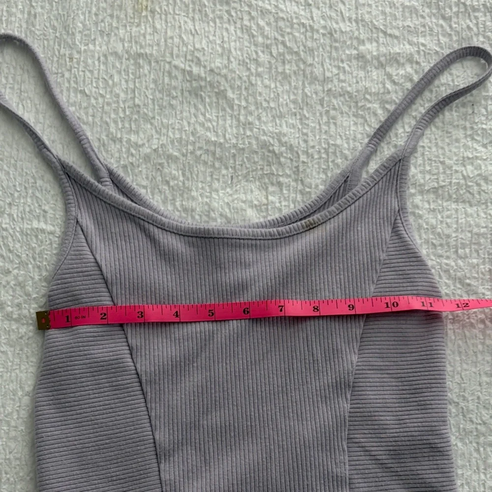 BDG Lilac Ribbed Crop Top Small - Picture 4 of 4